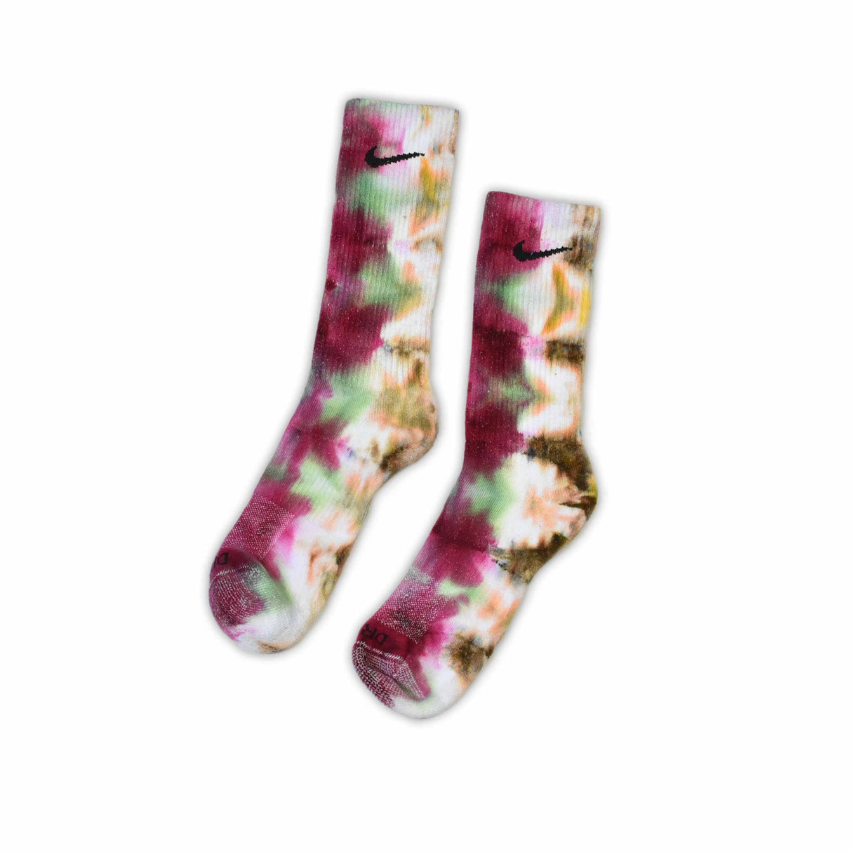 Rose Garden Halfsie Ice Dye Socks Medium