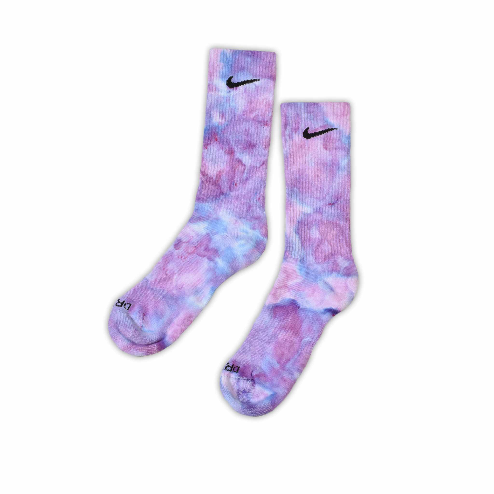 purple tie dye nike socks